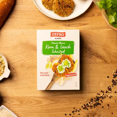 Pikante Pfanne Korn und Lauch