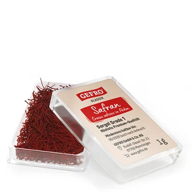 Roter Safran in F&auml;den 1g