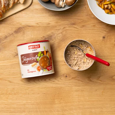 J&auml;gerso&szlig;e m. Champignons