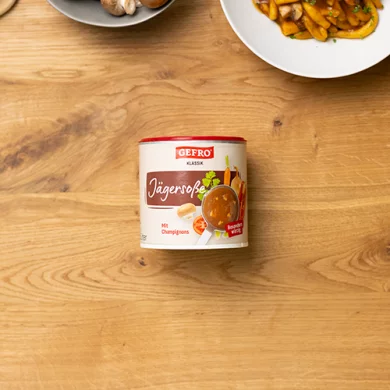 J&auml;gerso&szlig;e m. Champignons