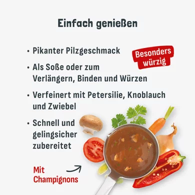 J&auml;gerso&szlig;e m. Champignons