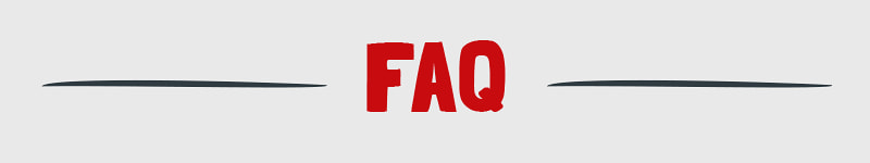 Grauer längsförmiger Banner mit der Aufschrift FAQ