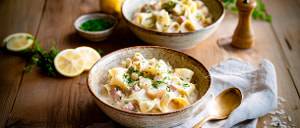 Schwarzwurzelragout mit &Auml;pfeln und Schinken