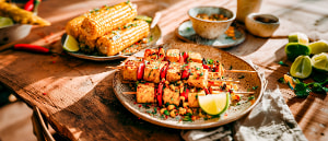 Tofuspie&szlig;e mit Chili-Honig-Mais