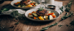 Kalbsk&uuml;chle mit Schmorgem&uuml;se