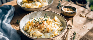 Maccheroni mit Birnen und Gorgonzola