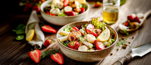 Erdbeersalat mit Spargel