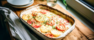 Gratinierte Kohlrabischeiben