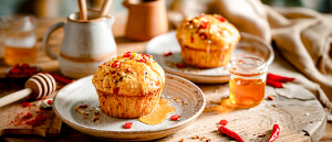 Honig-Chilimuffins