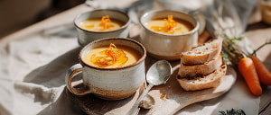 Karotten-Apfelsuppe mit Honig