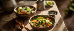 Asiatischer H&uuml;hner-Gem&uuml;setopf