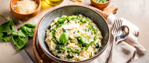 Spinatrisotto mit Pesto Verde