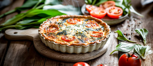 Tomaten-Quiche mit B&auml;rlauch
