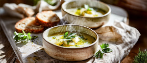 Petersilienwurzelsuppe mit Petersilien&ouml;l