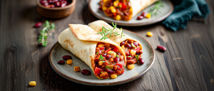 Wrap mit veganem Chili con Carne