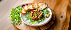 Vegetarisches Gem&uuml;setatar mit Rucola