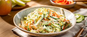 Zucchinisalat mit gr&uuml;nem Apfel und Karotten