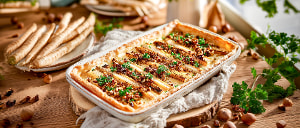 Schwarzwurzel-Schmandtarte mit Haseln&uuml;ssen