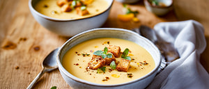 Paprikarahmsuppe mit Zitronenmelisse