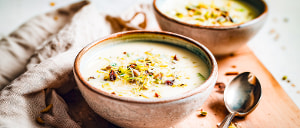 Lauchcremesuppe mit Kokos und Datteln