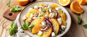 Mediterraner Orangensalat mit Feta