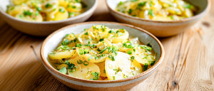 S&uuml;ddeutscher Kartoffelsalat mit Br&uuml;he