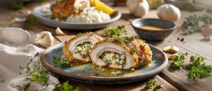 Gef&uuml;llte Putenschnitzel