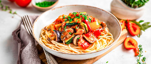 Ratatouille auf Spaghetti