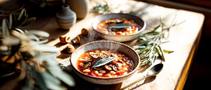 Toskanischer Bohneneintopf mit Steinpilzen