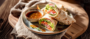 Salat-Wrap mit Schinken und K&auml;se
