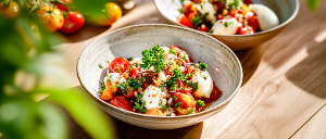 Mozzarella-Tomaten-Petersilien-Salat