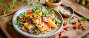 Orangen-Tofusalat mit Chili