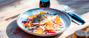 Doradenfilet mit Fenchel-Orangensalat