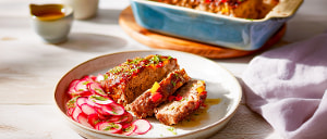 Kalbshackbraten mit Radieschensalat