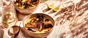 Chili-Tomaten-Muscheln mit Kokosnuss